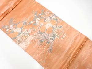 花車模様織り出し袋帯